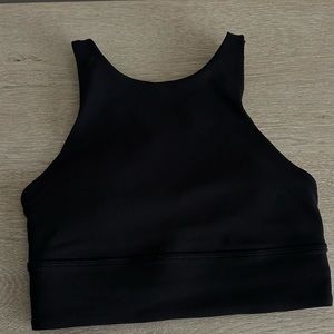 Black lululemon high neck bra